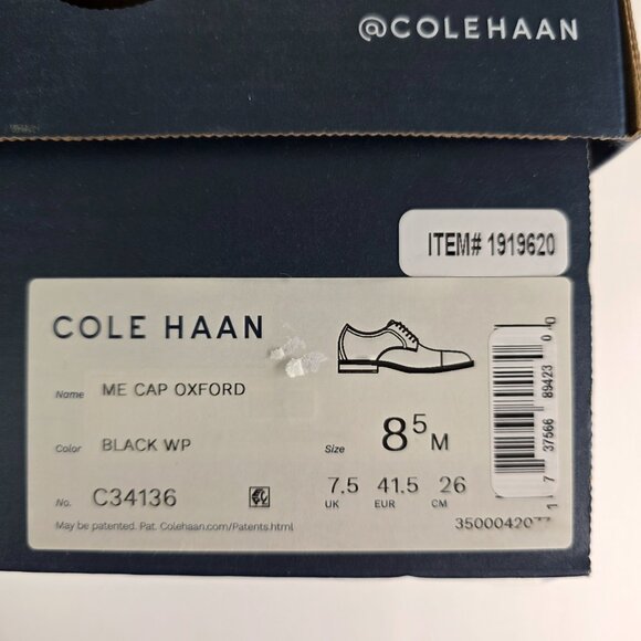 Cole Haan Modern Essentials Cap Toe Waterproof Oxford Men’s Shoe C34136 8.5 main image 7
